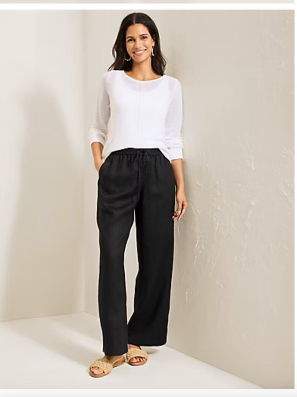 Tommy Bahama Two Palms High-Rise 100% Linen Easy Pants